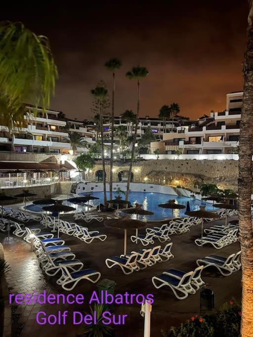 Maximar Apartment 8 Bed Places, Heated Swimmingpool Arona  Eksteriør bilde